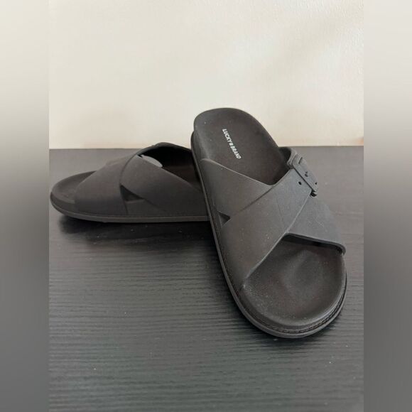 Lucky Brand Women's Roseleen Black Slip On Sandals Size 10 summer shoes - Picture 2 of 6